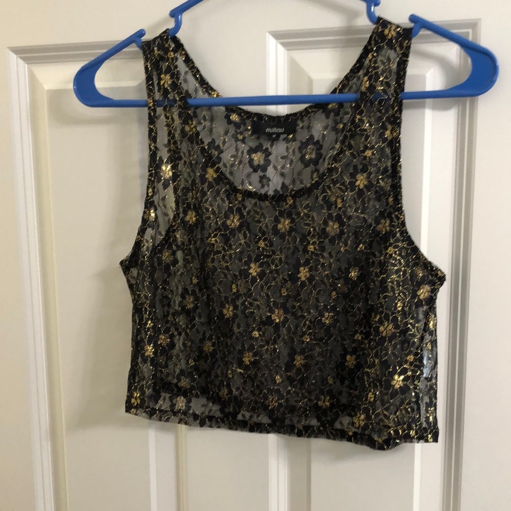 Small millau crop sheer top